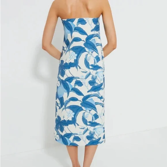 Tuckernuck Floral Strapless Blue and White Dress - Picture 3 of 3